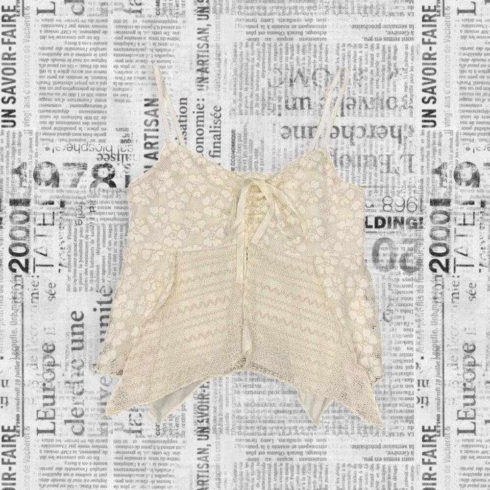 Women's Fairycore Cream Lace Cami